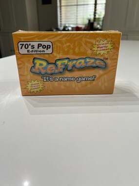 Talicor ReFraze 70's Pop Edition Card Game Sealed New Party Travel